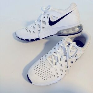 White Nike Air Max Style Shoes 👟